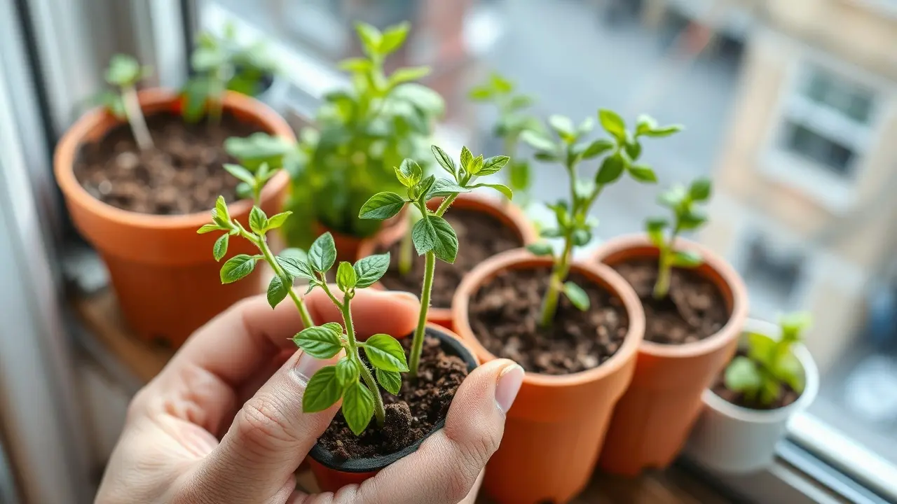Tomaten auf der Fensterbank vorziehen